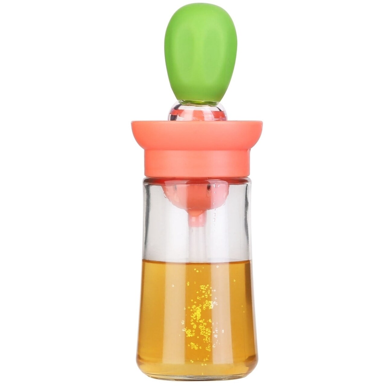 Oil Dispenser Bottle 2 In 1 Cooking Glass Olive Oil Dispenser Silicond Dropper With Silicond Brush Dropper Measuring